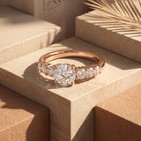 2 CT Round Lab Grown Diamond Ring in 9K Gold/14K Gold |WOKE