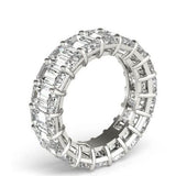 8 carat moissanite Emerald cut eternity band | In 925 sterling silver and GRA certified moissanites
