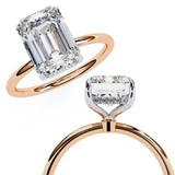 0.9 CT Emerald Cut Ring in 14K Gold  | WOKE