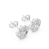 1.7 CT Round Lab Grown Diamond Studs in 9K/14K Gold |WOKE