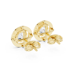 1.7 Round Moissanite Studs in 9K Gold/925 Silver |WOKE