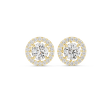 1.7 CT Round Lab Grown Diamond Studs in 9K/14K Gold |WOKE