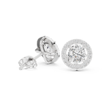1.7 Round Moissanite Studs in 9K Gold/925 Silver |WOKE