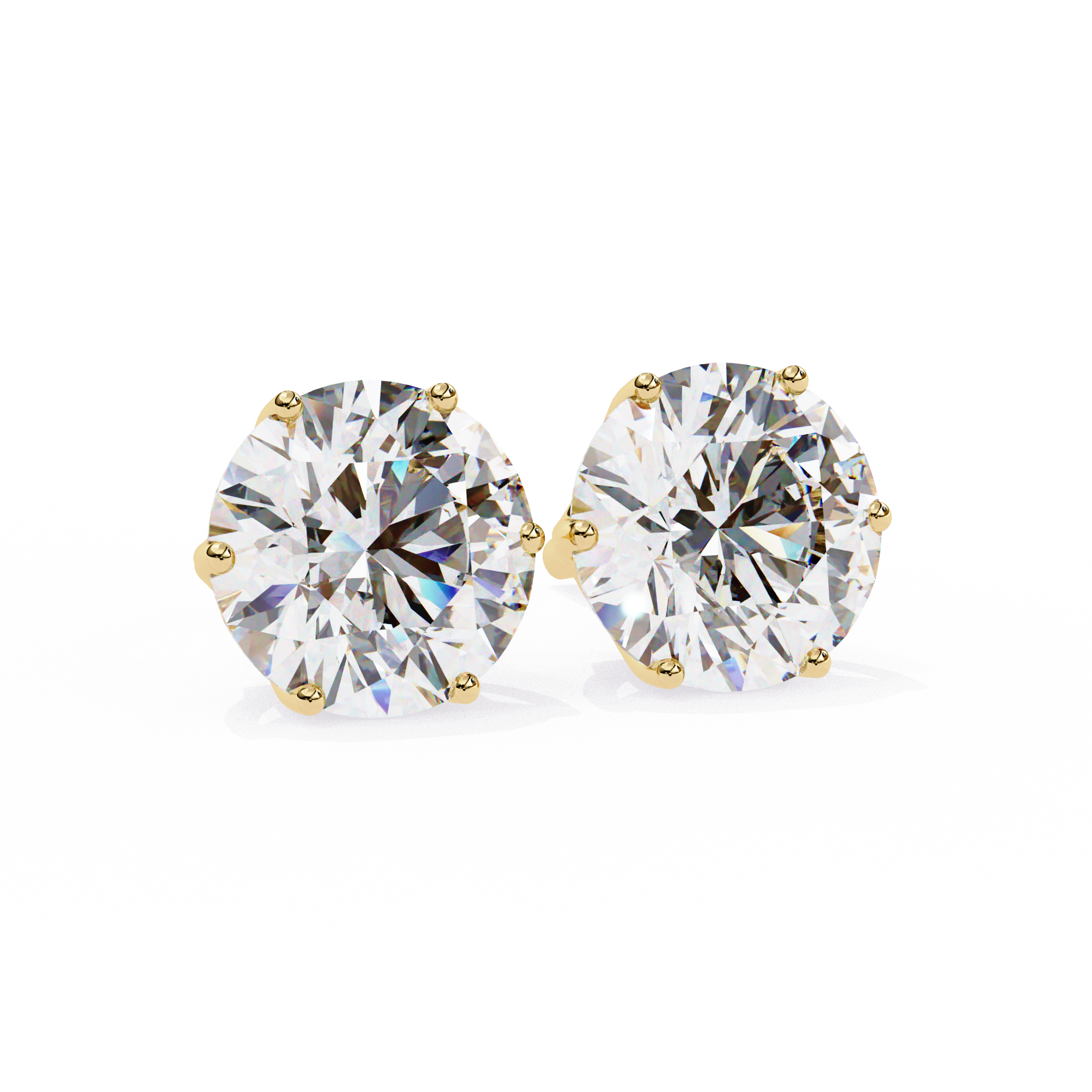 WOKE ™ 1.40 CARAT  VVS-EF Round CUT Lab Grown Diamond Studs in 14/18k Gold