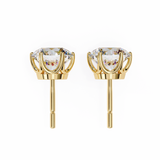 Round CUT  Moissanite Studs in 9k Gold/925 Silver for HIM| WOKE