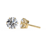 Round CUT  Moissanite Studs in 9k Gold/925 Silver for HIM| WOKE