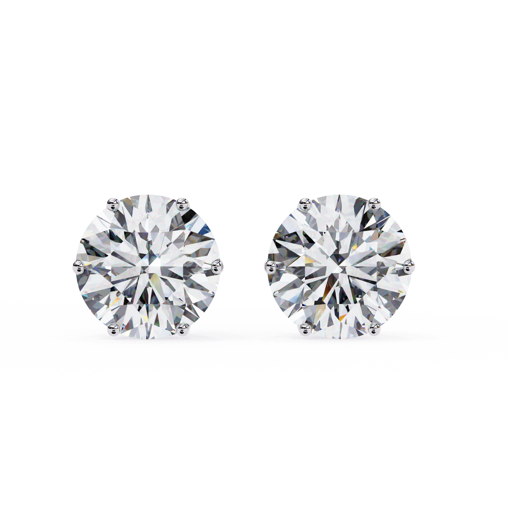 Round CUT  Moissanite Studs in 9k Gold/925 Silver for HIM| WOKE