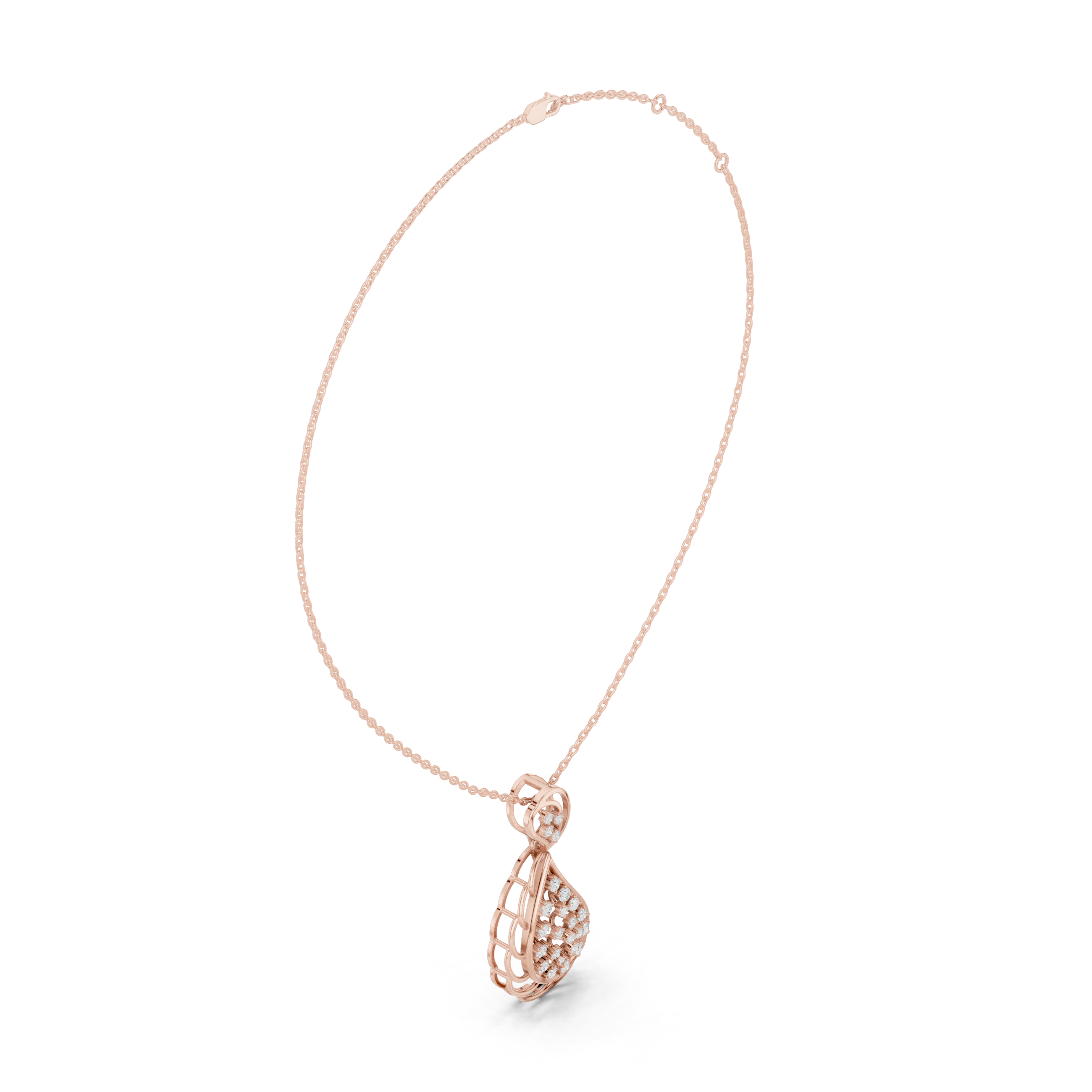 WOKE, slanted stunning pendant| 925 silver/9k Gold (No chain)