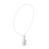 WOKE, slanted stunning pendant| 925 silver/9k Gold (No chain)