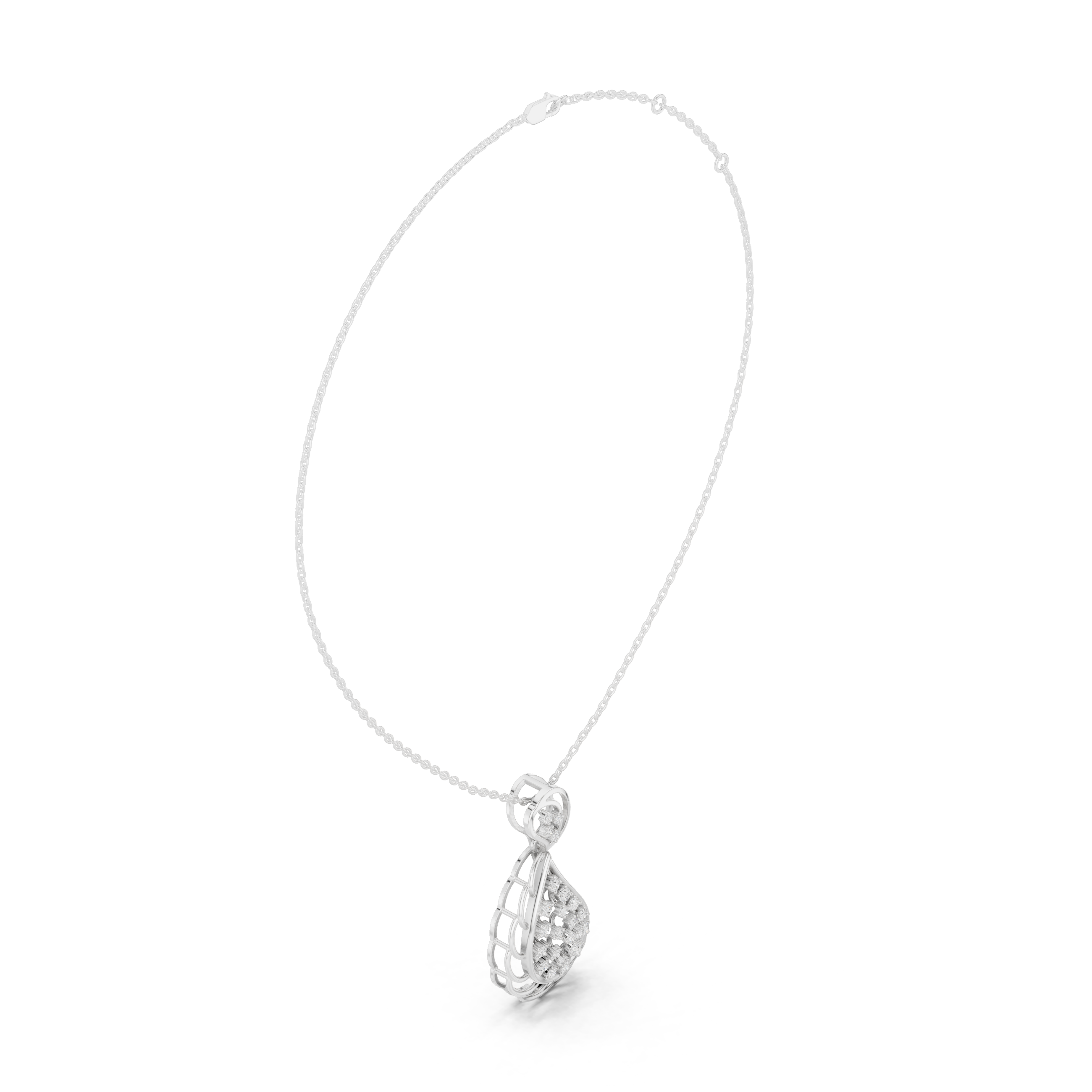 WOKE, slanted stunning pendant| 925 silver/9k Gold (No chain)