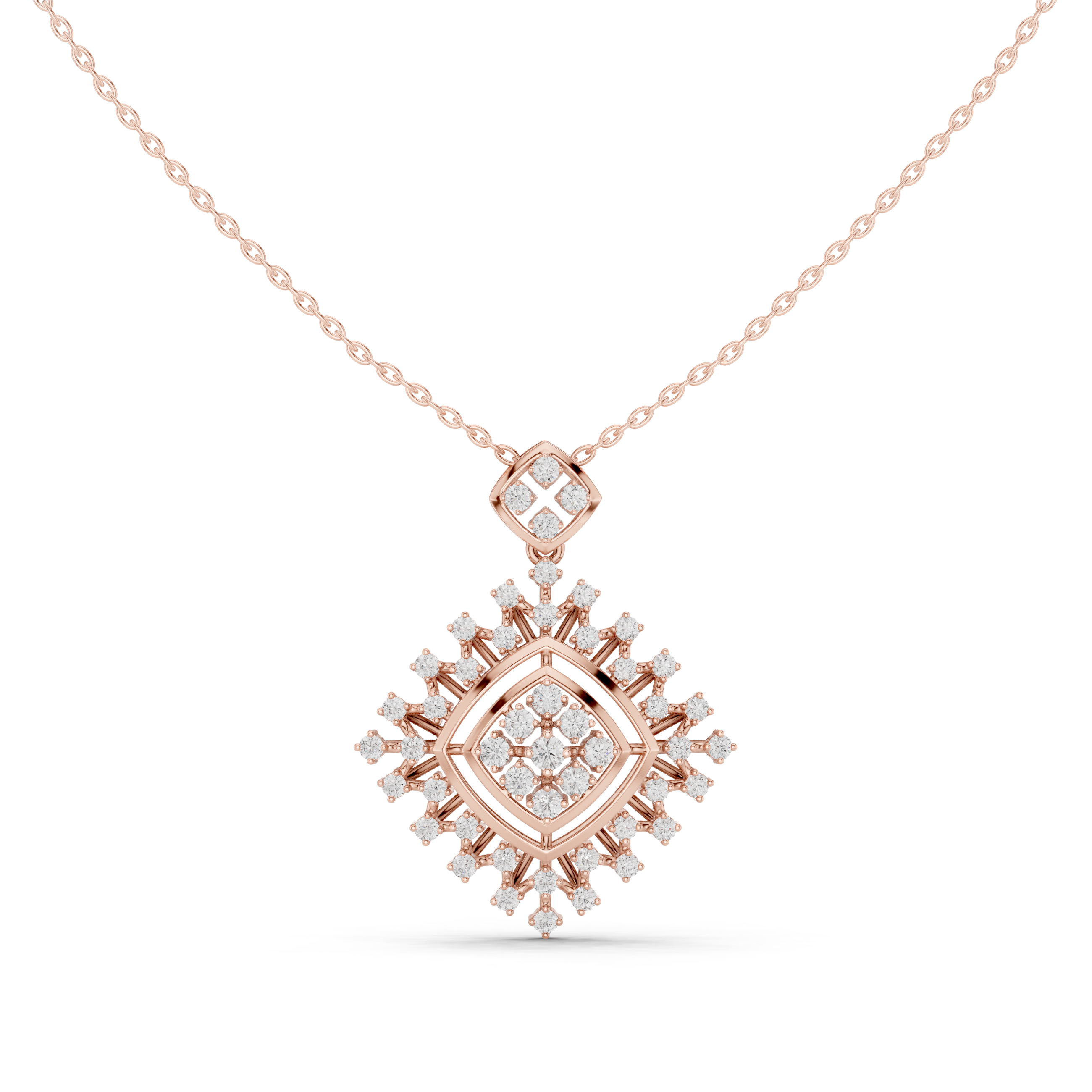 WOKE sun beam moissanite pendants