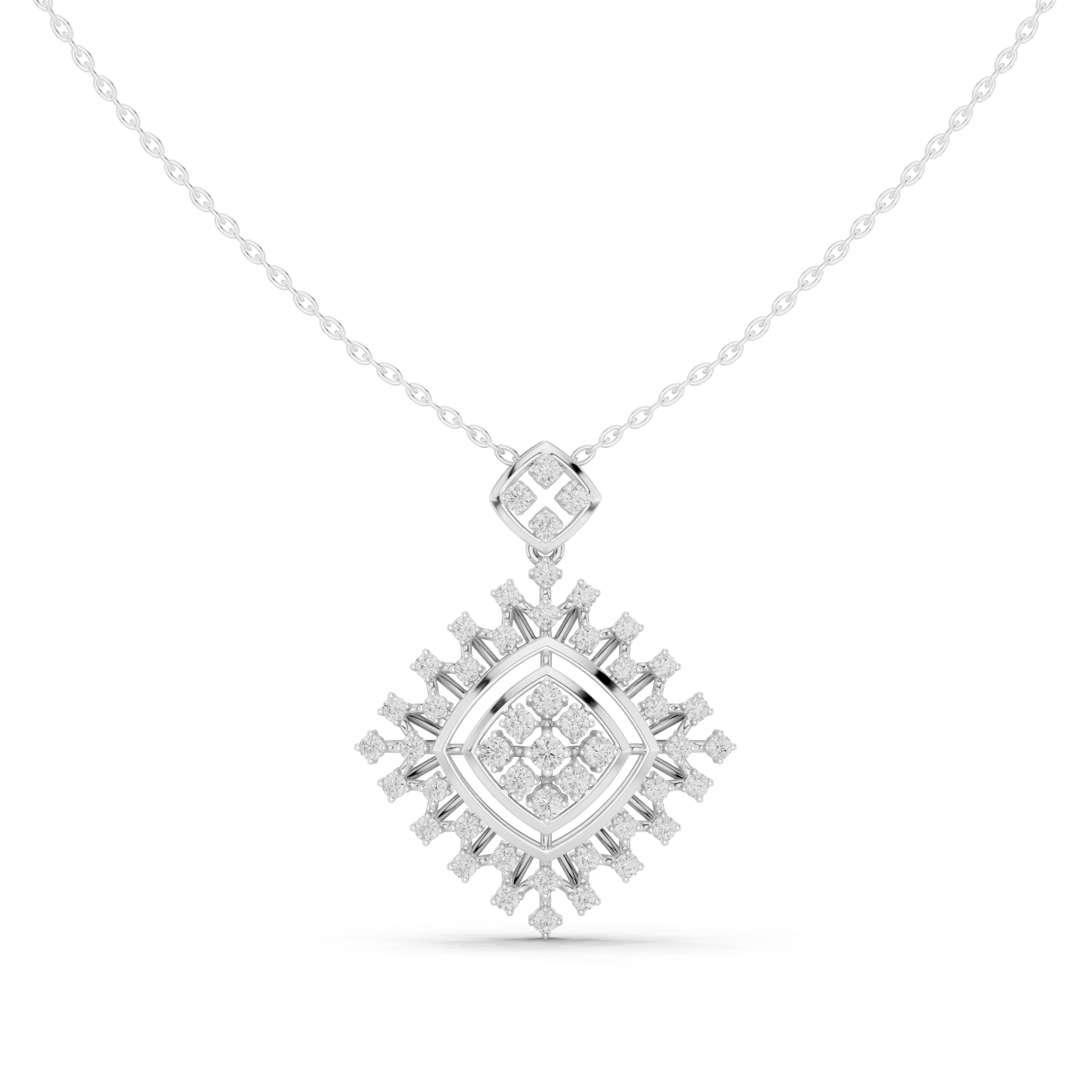 WOKE sun beam moissanite pendants