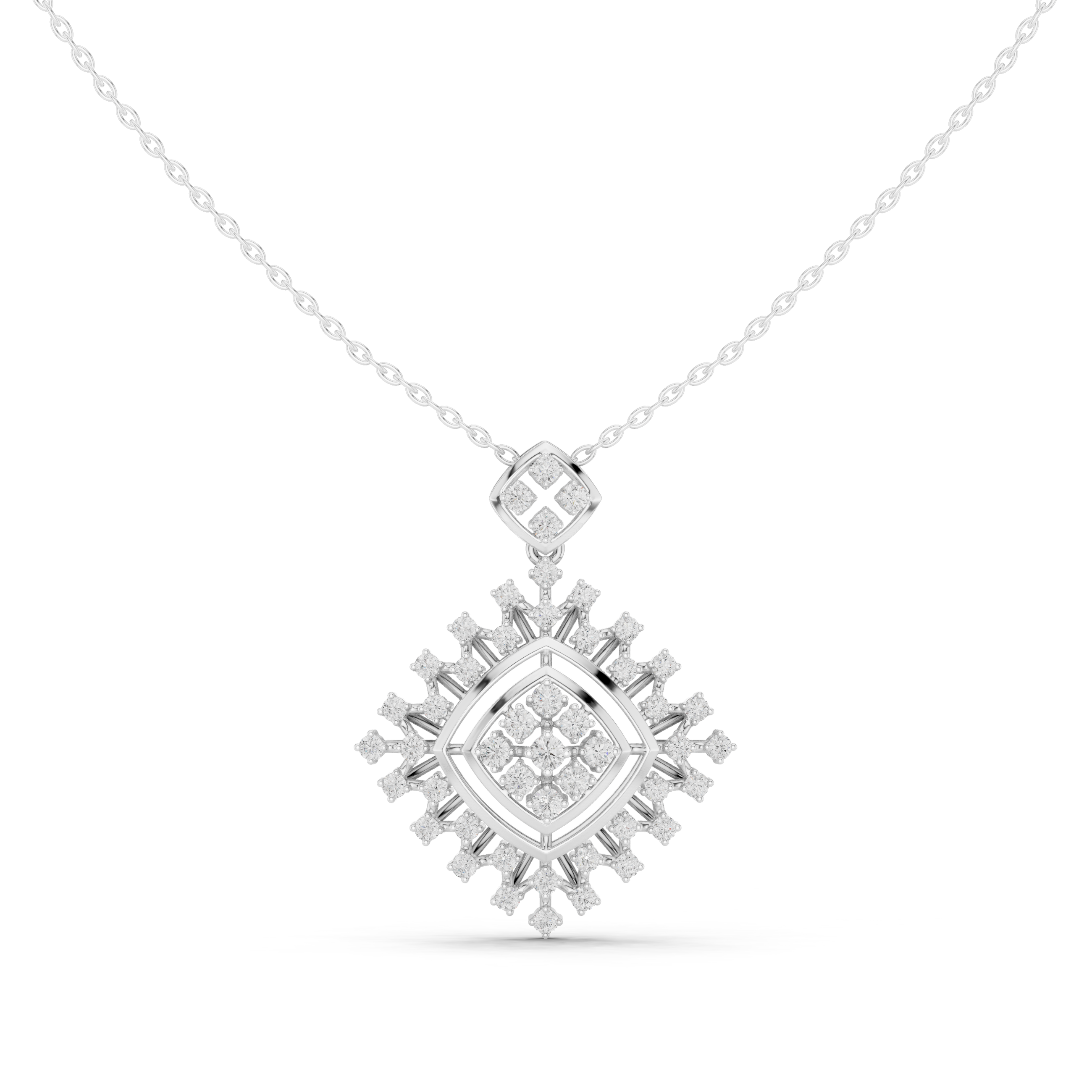 WOKE sun beam moissanite pendants