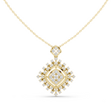 WOKE sun beam moissanite pendants