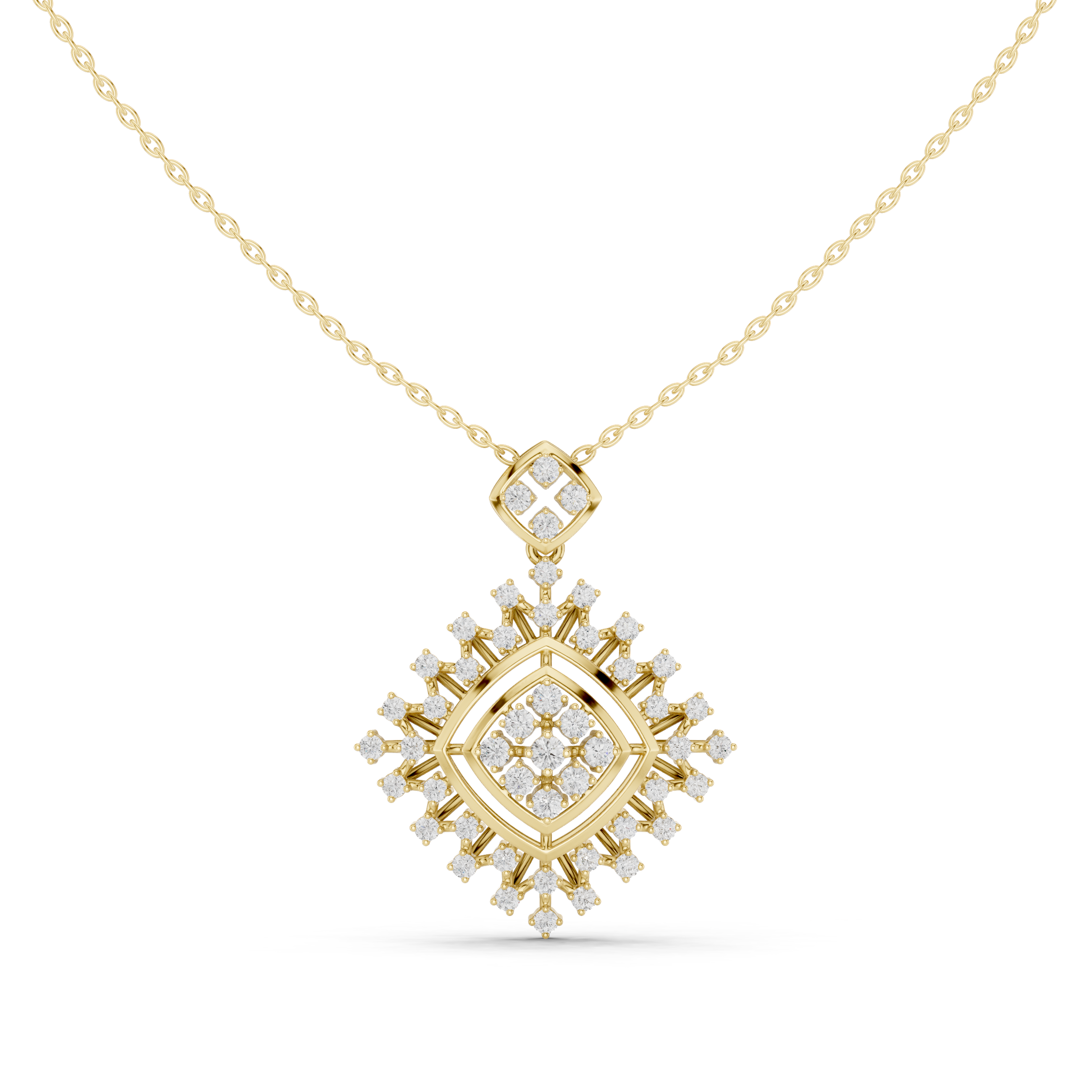 WOKE sun beam moissanite pendants