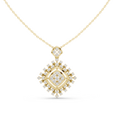WOKE sun beam moissanite pendants