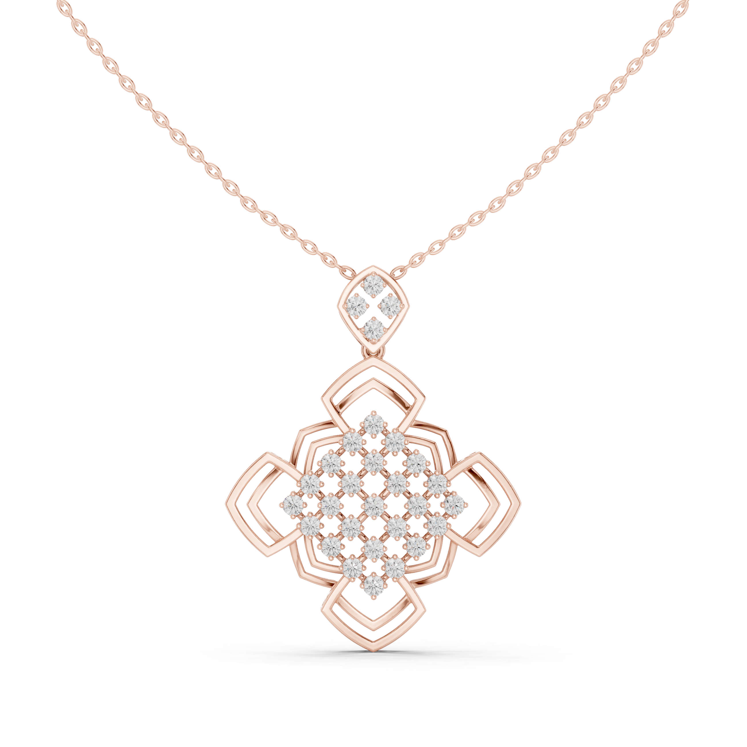 WOKE Geometric moissanite pendant