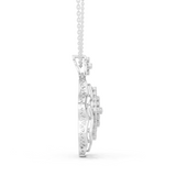 WOKE Half hollow moissanite pendant