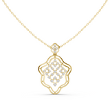 WOKE Half hollow moissanite pendant