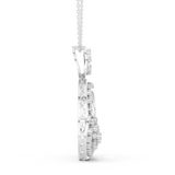 Lil butterfly pendant in moissanites