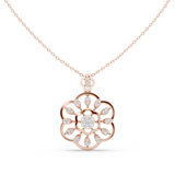 Flower trinity moissanite pendant