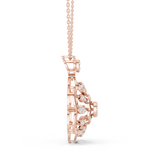 Flower trinity moissanite pendant