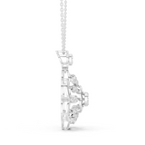 Flower trinity moissanite pendant