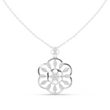 Flower trinity moissanite pendant