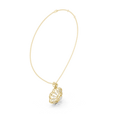 Flower trinity moissanite pendant