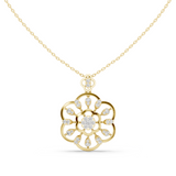 Flower trinity moissanite pendant