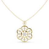 Flower trinity moissanite pendant