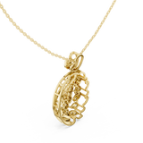 WOKE Peacock moissanite pendant