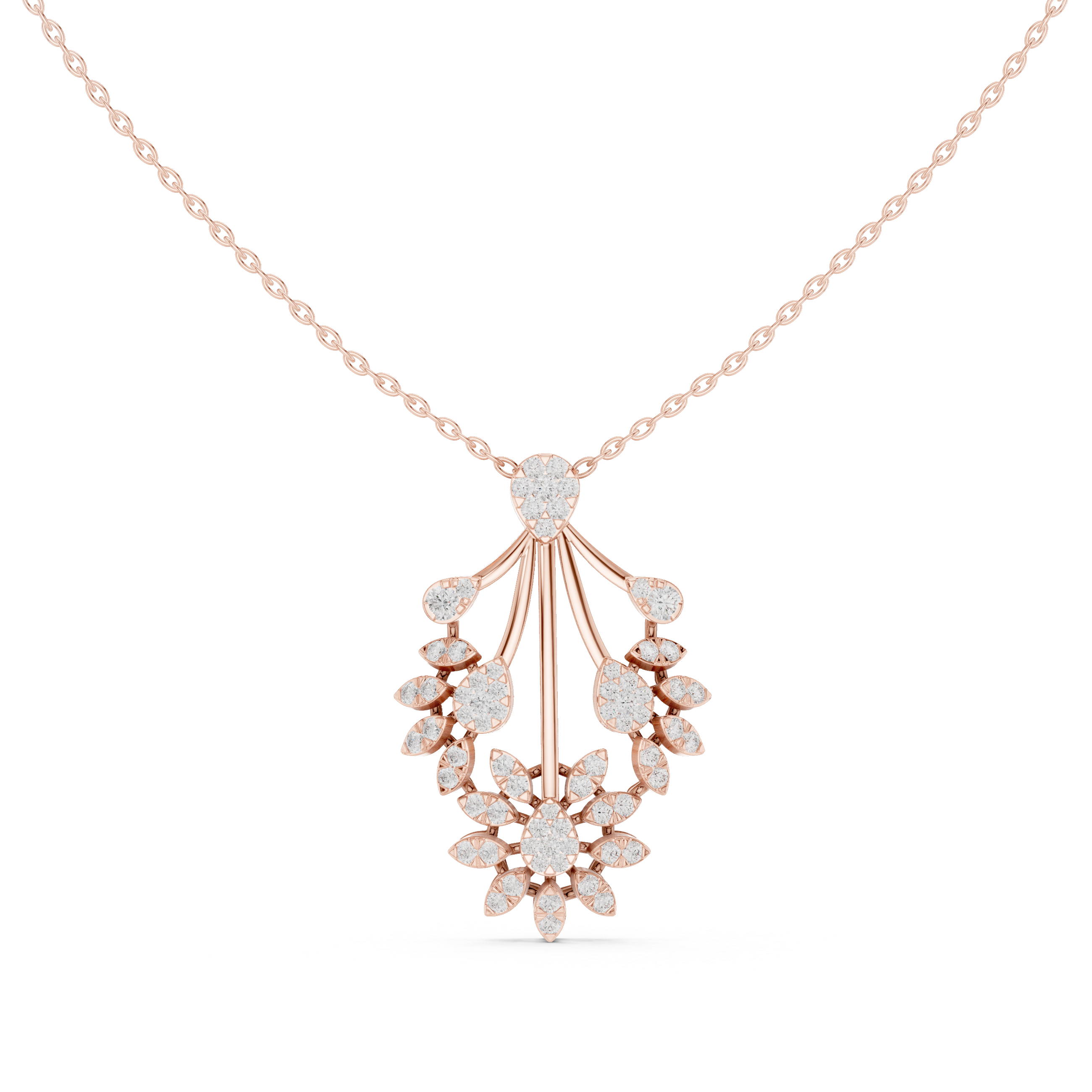 WOKE Trifold moissanite pendant
