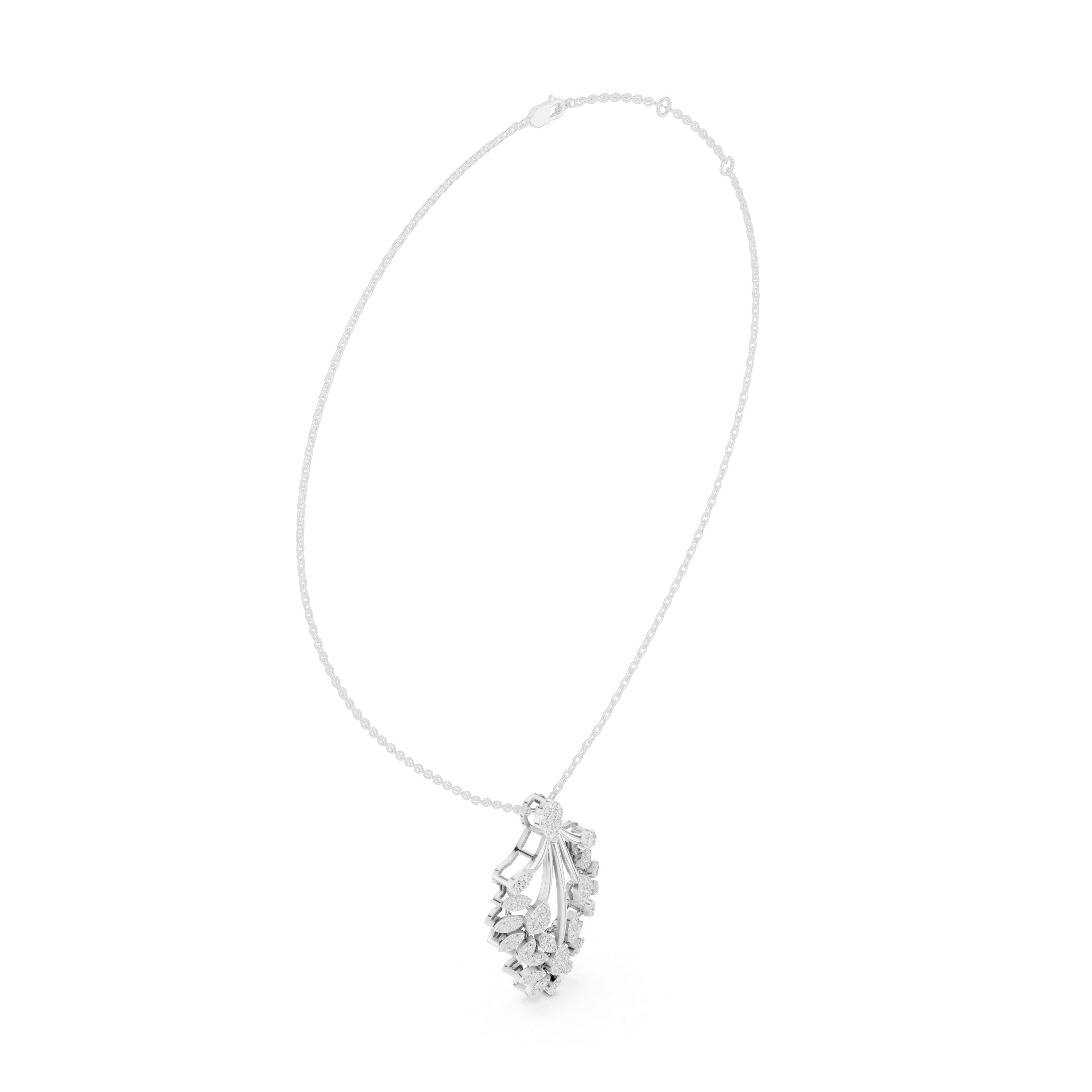 WOKE Trifold moissanite pendant