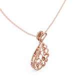 WOKE twisted tail moissanite pendant