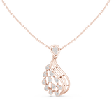 WOKE twisted tail moissanite pendant