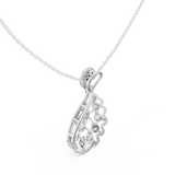 WOKE twisted tail moissanite pendant