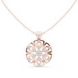Big flower moissanite pendant