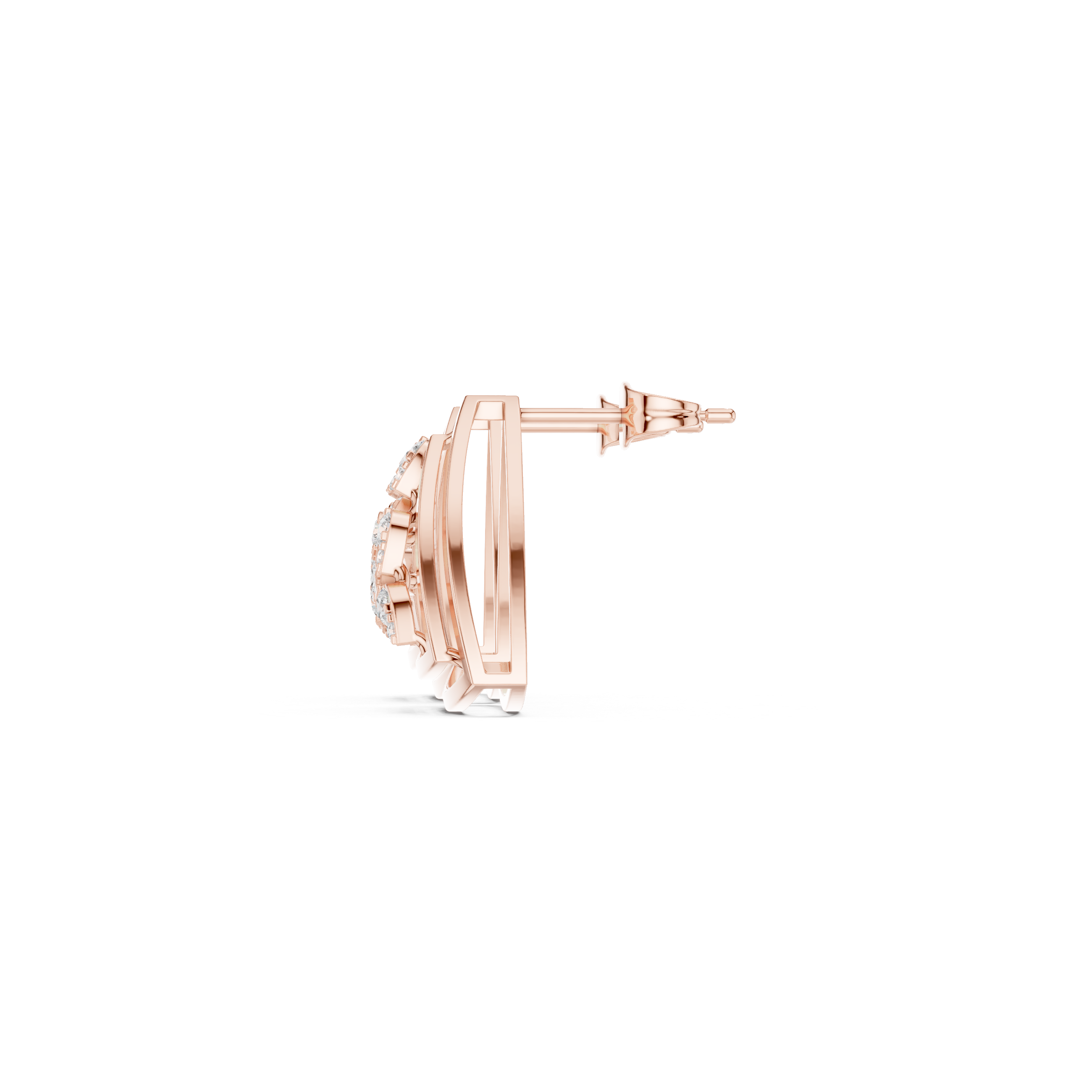 0.36 CT Triangle Lab Grown Diamond Studs in 9K/14K Gold | WOKE