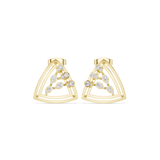 0.36 CT Triangle Lab Grown Diamond Studs in 9K/14K Gold | WOKE
