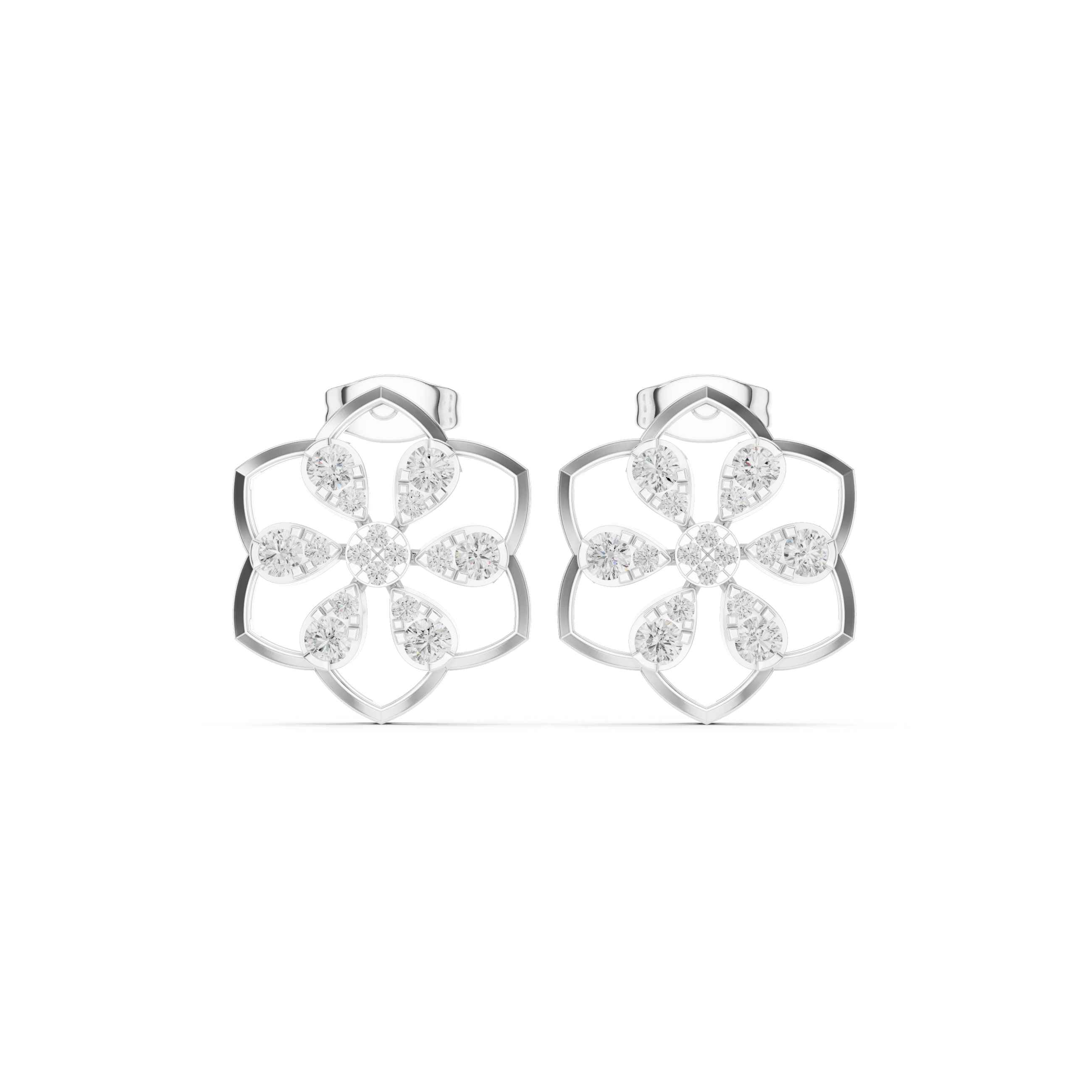 0.708 CT Round Lab Grown Diamond Studs in 9K/14K Gold | WOKE