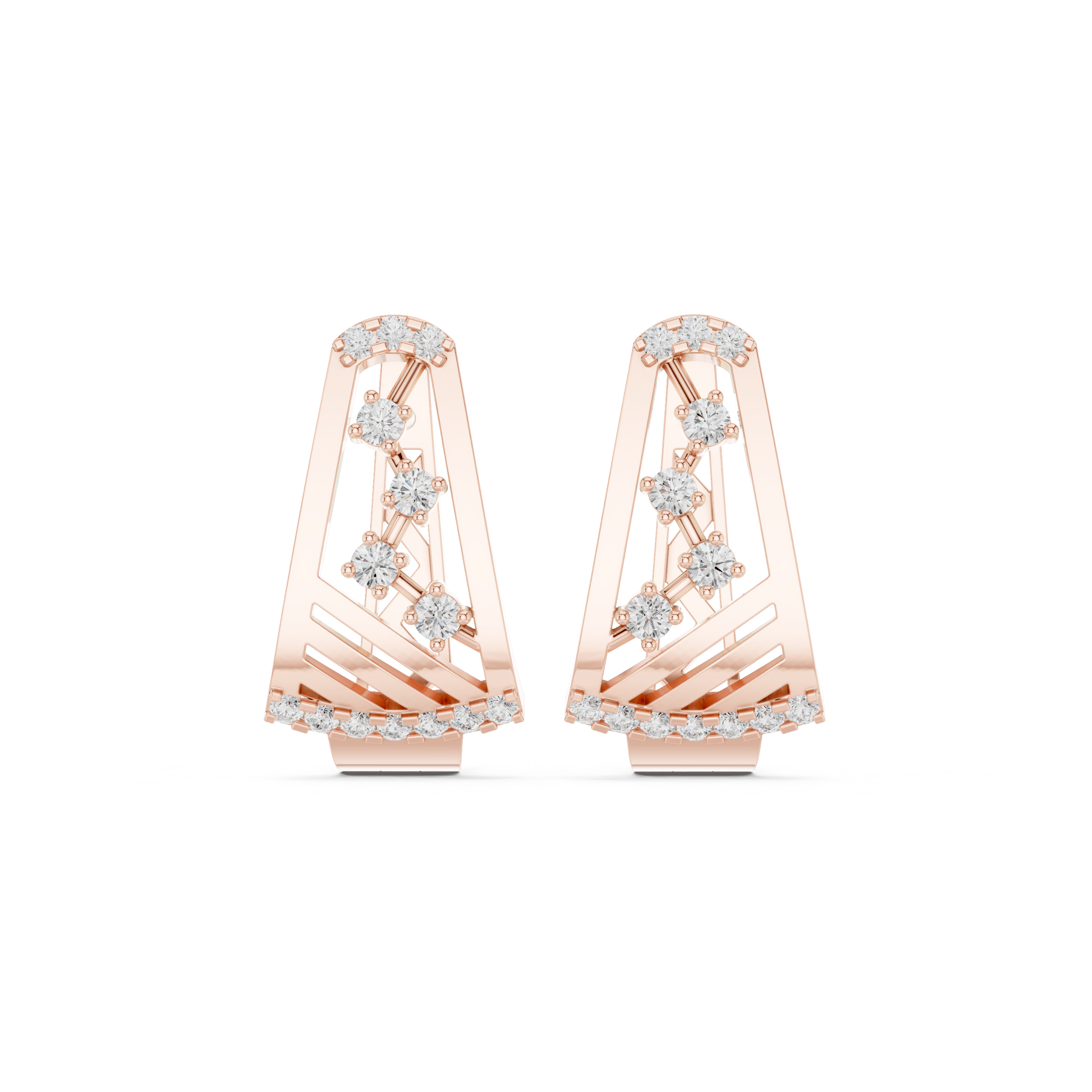0.304 CT Round Lab Grown Diamond Studs in 9K/14K Gold | WOKE
