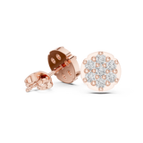 Flat look diamond studs in Lab Grown diamonds | WOKE