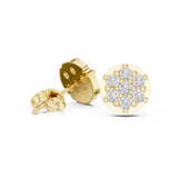 Flat look diamond studs in Lab Grown diamonds | WOKE