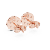 Flat look diamond studs in Lab Grown diamonds | WOKE