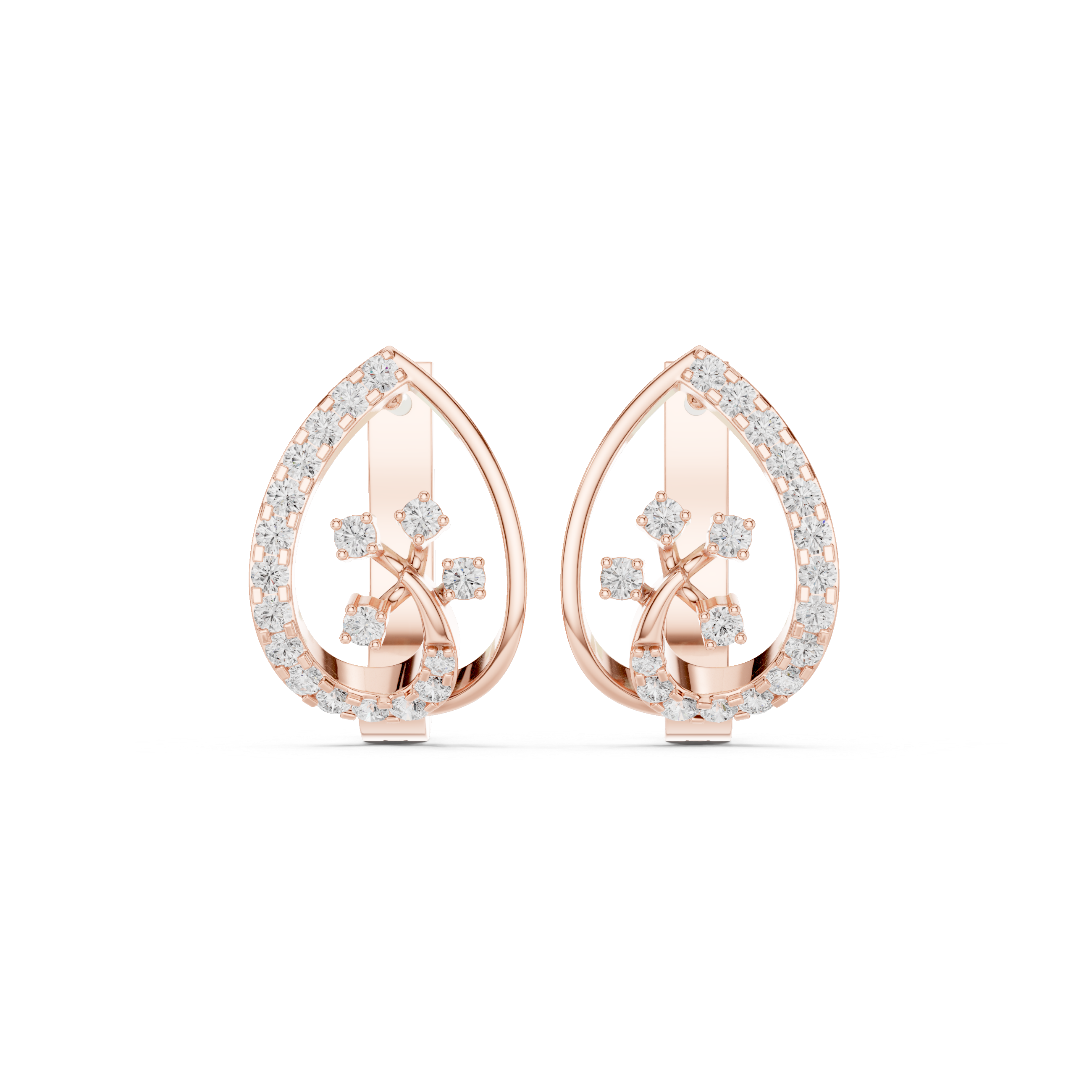 0.47 CT Round Lab Grown Diamond Studs in 9K/14K Gold | WOKE