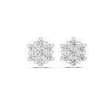 Flat look diamond studs in Lab Grown diamonds | WOKE