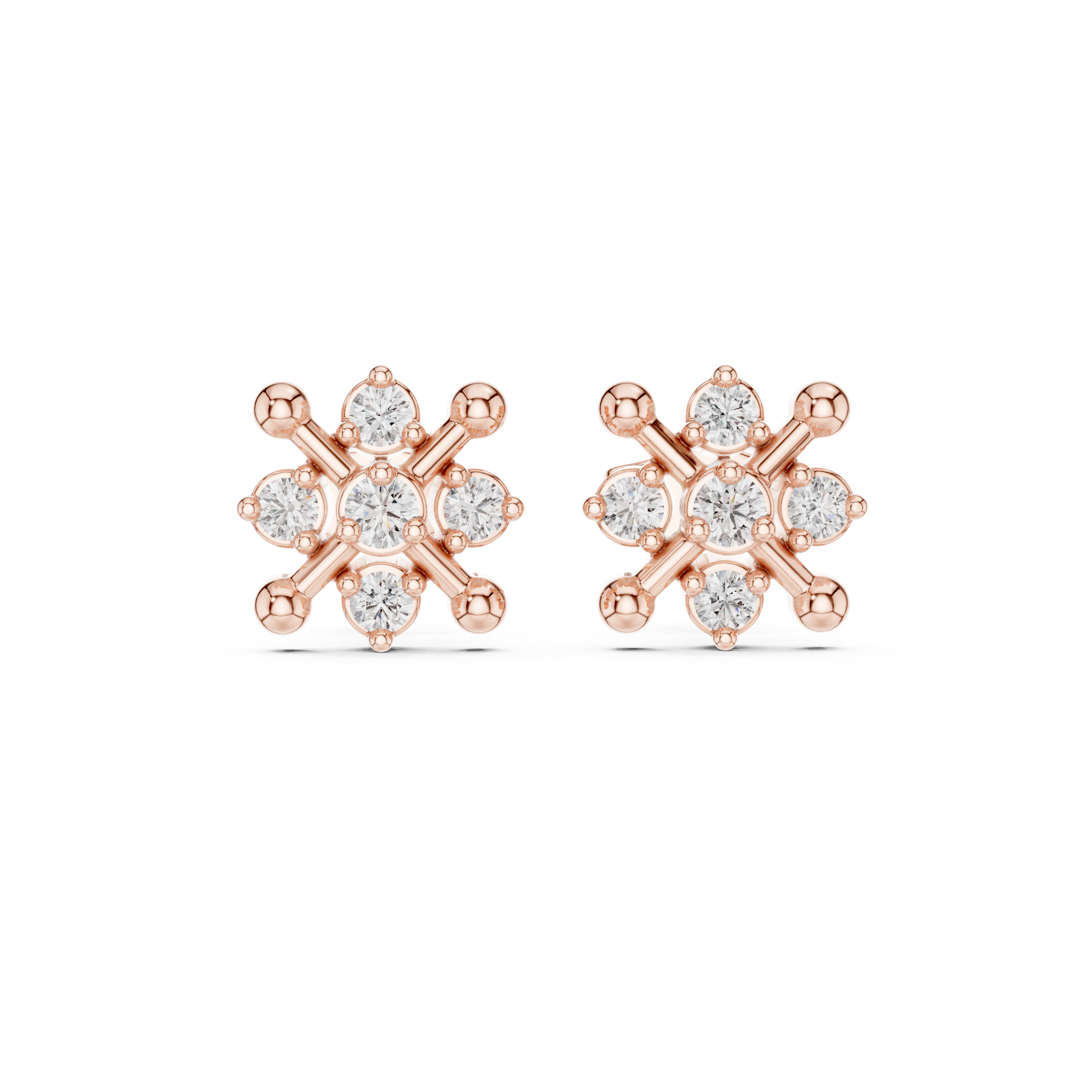 X Lab Diamond Gold studs | 9K/14K GOLD