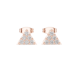 Triangle studded studs in Lab Growns |9K/14K