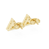 Triangle studded studs in Lab Growns |9K/14K